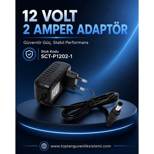 12 VOLT 2 AMPER ADAPTÖR
