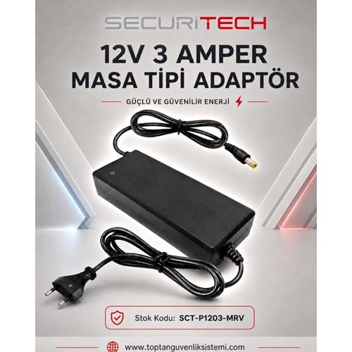 12V 3 AMPER MASA TİPİ ADAPTÖR (A58)