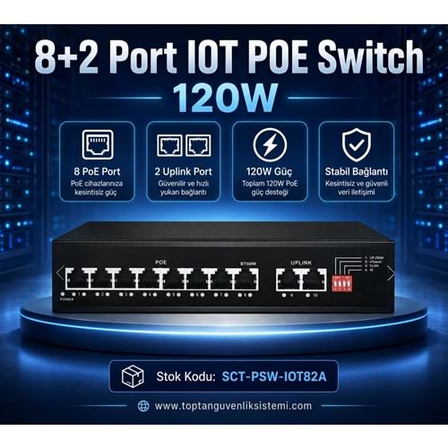 SOLIDFAST 8+2 PORT IOT POE SWITCH 120W(E32)