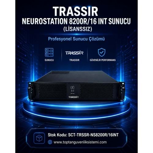 TRASSİR NEUROSTATION 8200R/16 INT SUNUCU (LİSANSSIZ)
