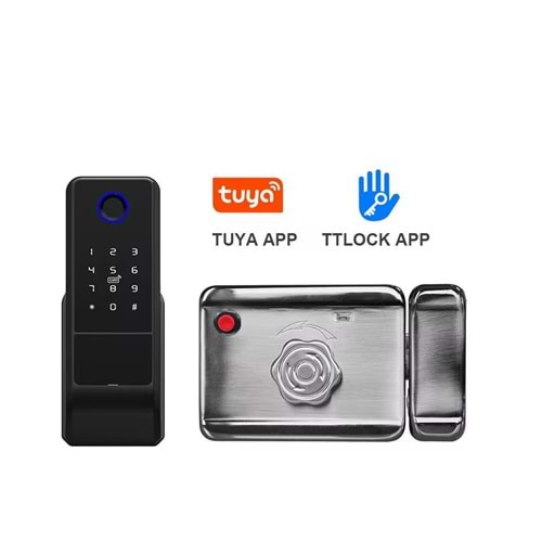 SECURITECH TİRAJLI APARTMAN TİP TEK YÖN WİFİ AKILLI PARMAK İZİ,KART,ŞİFRE KİLİT SETİ