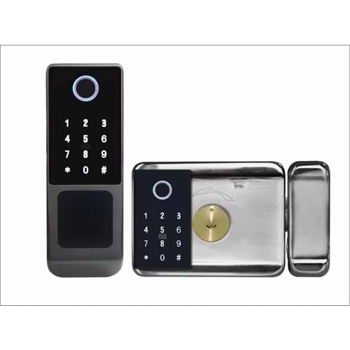 SECURITECH APARTMAN TİP WİFİ AKILLI PARMAK İZİ,KART,ŞİFRE KİLİT SETİ