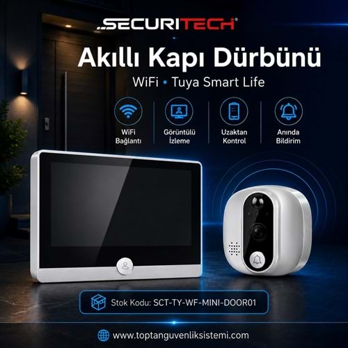 SECURITECH AKILLI KAPI DÜRBÜNÜ WİFİ TUYA SMART LİFE(E46)(A48)