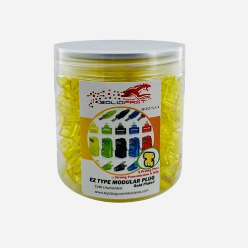 SOLIDFAST SARI CAT5/6 EZ TİP RJ45 MODÜLER PLUG