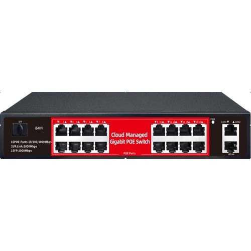 SOLIDFAST 16+2+1 SPF PORT FULL GIGABIT BULUT YÖNETİLEBİLİR POE SWITCH GPS316