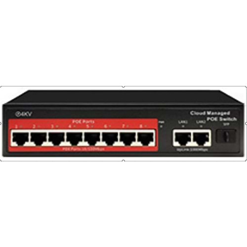 SOLIDFAST 8X100M+2GB+1SFP PORT BULUT YÖNETİLEBİLİR POE
