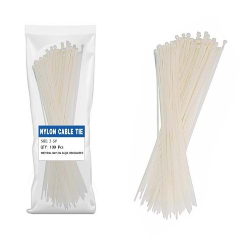 SOLIDFAST BEYAZ 3.6x250 PLASTİK KELEPÇE 100 LÜ PAKET (İYİ KALİTE )(KLİPS)(E49)( A46)