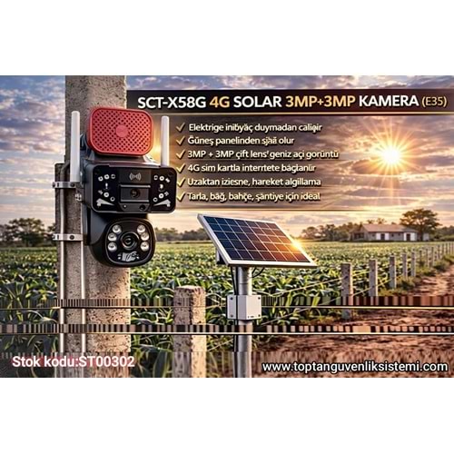 SCT-X58G 4G SOLAR 3MP+3MP KAMERA (E35)