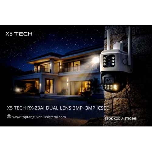 X5 TECH RX-23AI DUAL LENS 3MP+3MP İCSEE