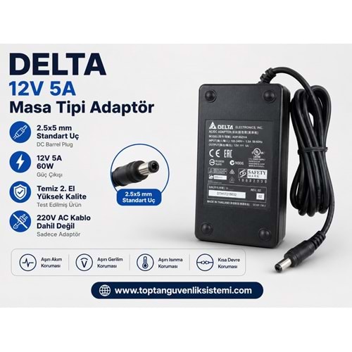 DELTA 12 V - 5 AMPER MASA TİPİ