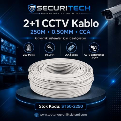 2+1 250M 0.50MM CCA CCTV KABLO (C10)(E1)