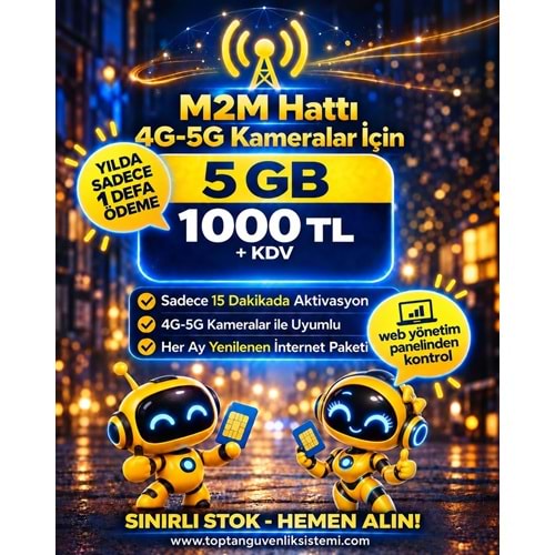 TR KAPSAMLI M2M-IOT 5 GB 1 YILLIK DATA HATTI