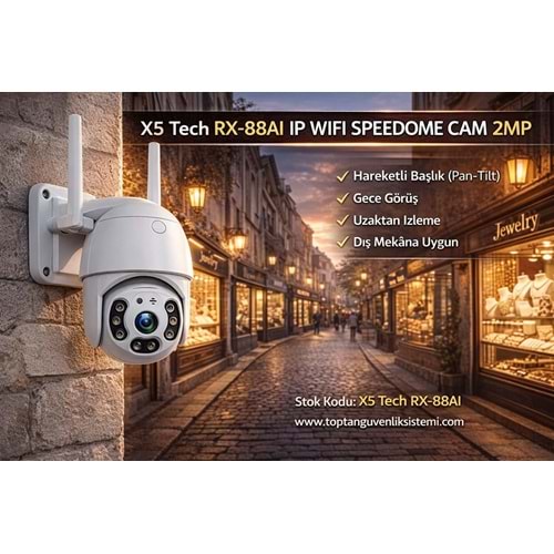 X5 Tech RX-88AI İP WIFI SPEEDOME CAM 2MP