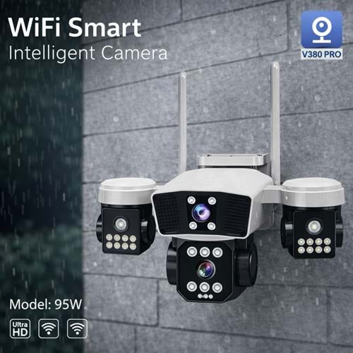 X5Tech RX-95W Wifi 3 Lensli 12 Volt 2A Kablosuz Güvenlik Kamerası