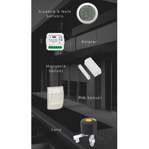 DELSA MAK-1 WİFİ-ZIGBEE-RF-KURU KONTAK GİRİŞ AKILLI ALARM VE OTOMASYON EKRANI