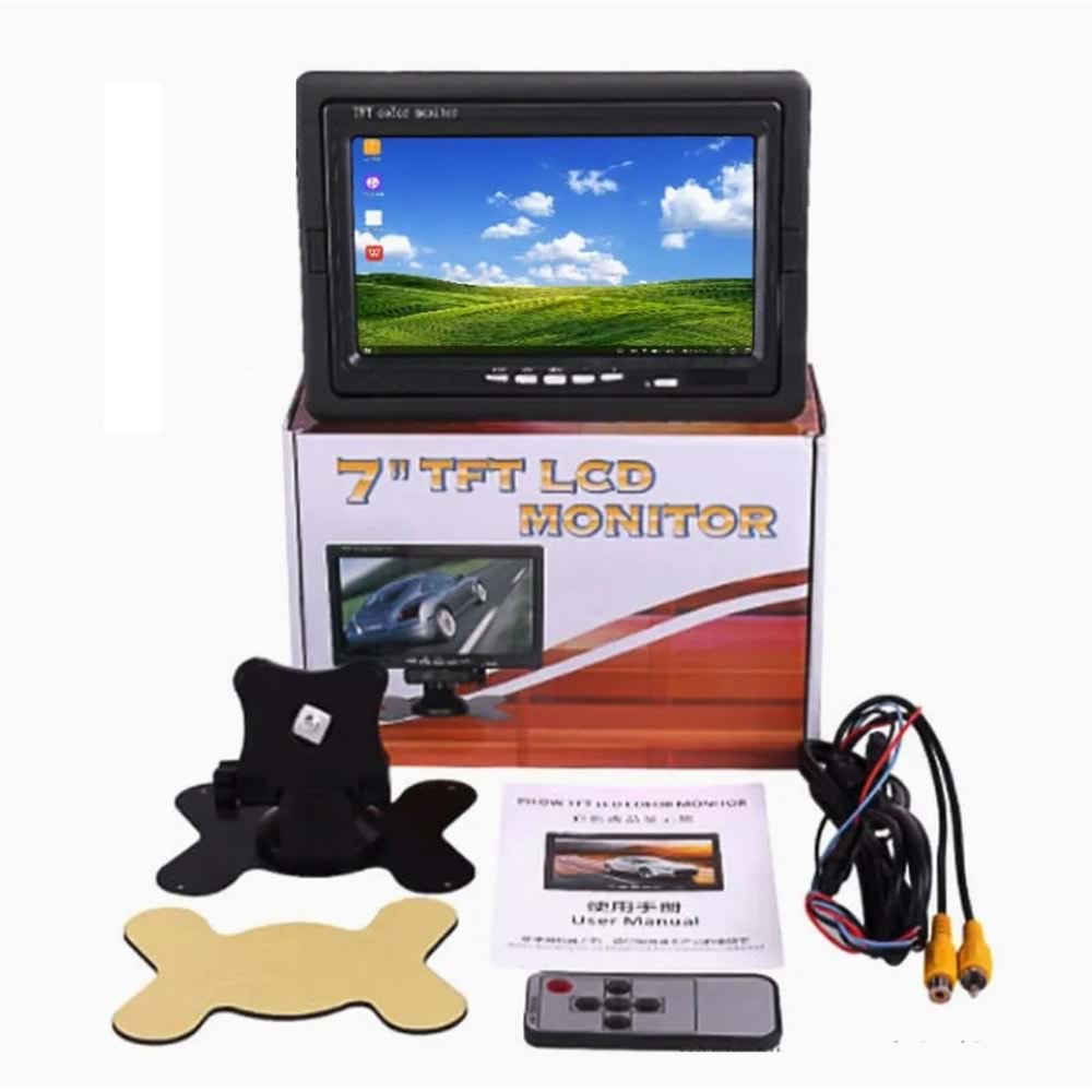 SECURITECH 9-36V 7 INCH 2x AV INPUT MONİTÖR ARAÇ + AYAK
