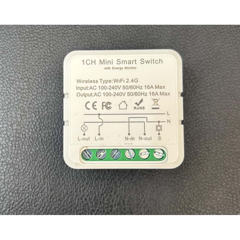 SECURITECH 220V 16A 1 (TEK) ÇIKIŞ IŞIK ANAHTARI (SWITCH/ANAHTAR BAĞLANTILI)(E45)