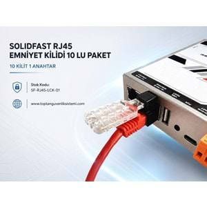 SOLIDFAST RJ45 EMNİYET KİLİDİ 10 LU PAKET (10 KİLİT 1 ANAHTAR )