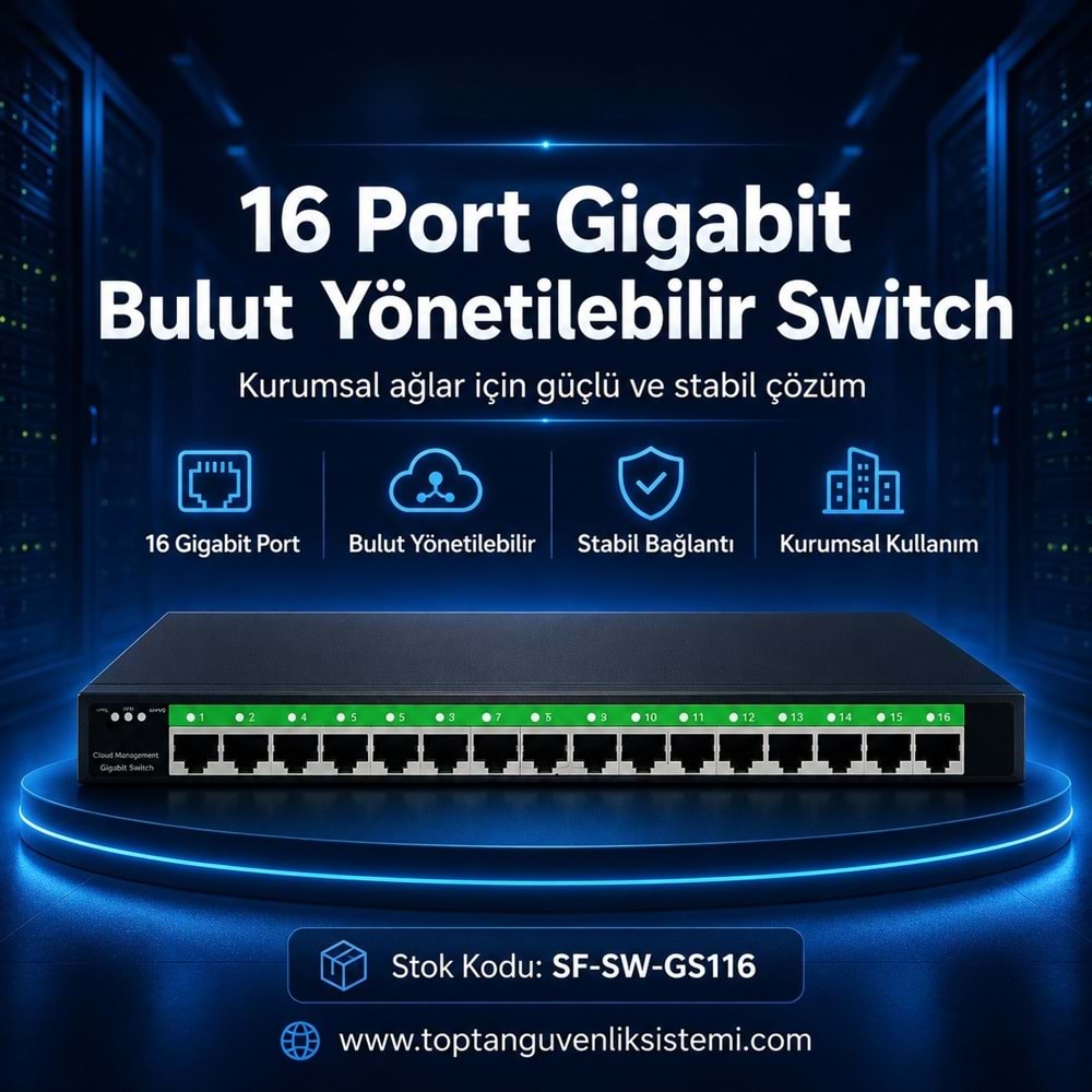 SOLIDFAST 16 PORT GIGABIT BULUT YÖNETİLEBİLİR SWİTCH