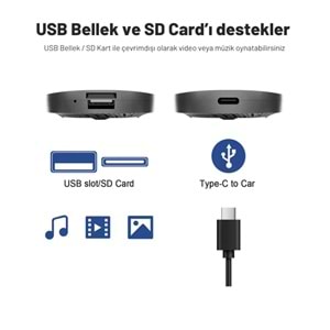 SMART PARTNER RM-KPL062B 2+32GB KABLOSUZ CAR PLAY/ ANDROID OTO ADAPTÖRÜ