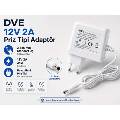 SWİTCHİNG ( BEYAZ ) 12 V - 2 AMPER PİRİZ TİPİ