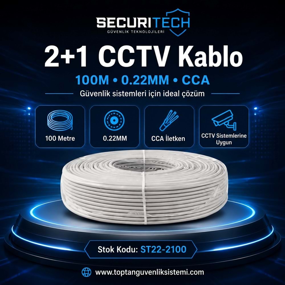 2+1 100M 0.22MM CCA CCTV KABLO (C12)(E1)