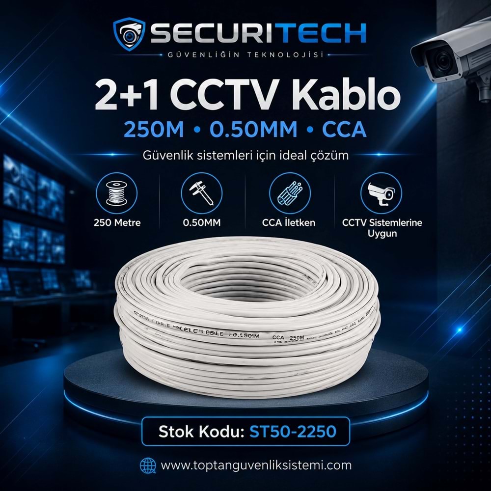 2+1 250M 0.50MM CCA CCTV KABLO (C10)(E1)
